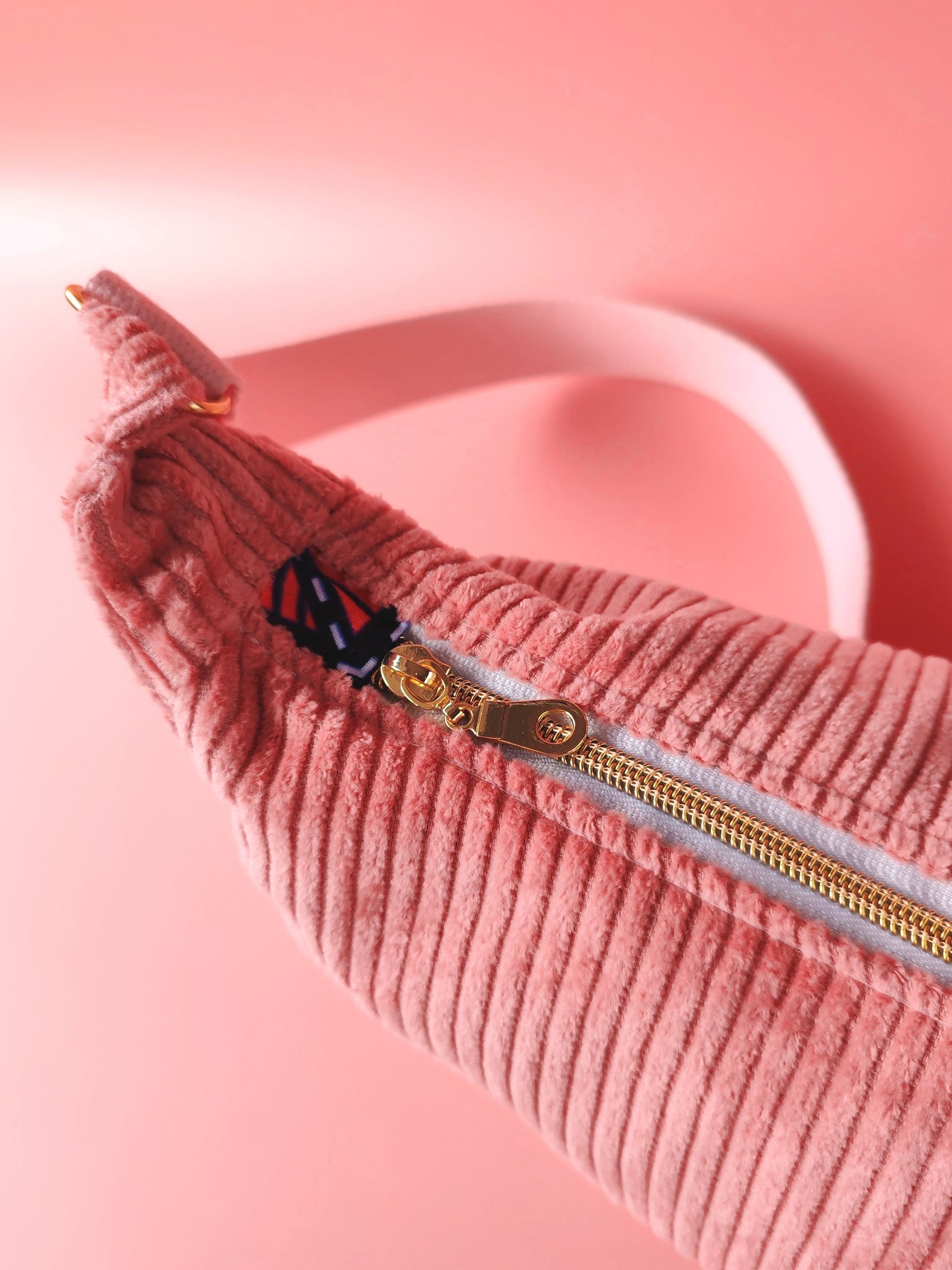 Sac Luna en velours Rose Fraiche & Wax – création artisanale unique – Yaala – fabriqué en Bretagne