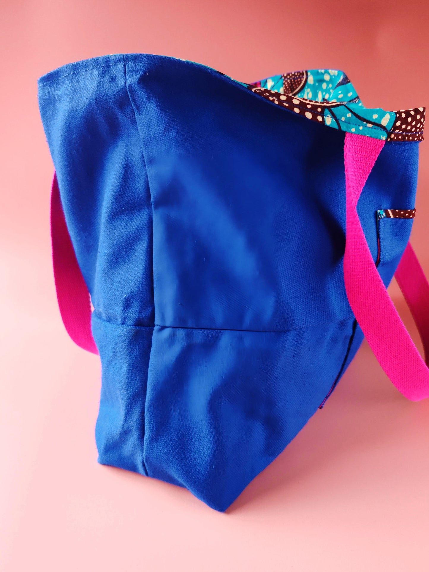 Sac Cabas – Bleu de travail recyclé & doublure wax