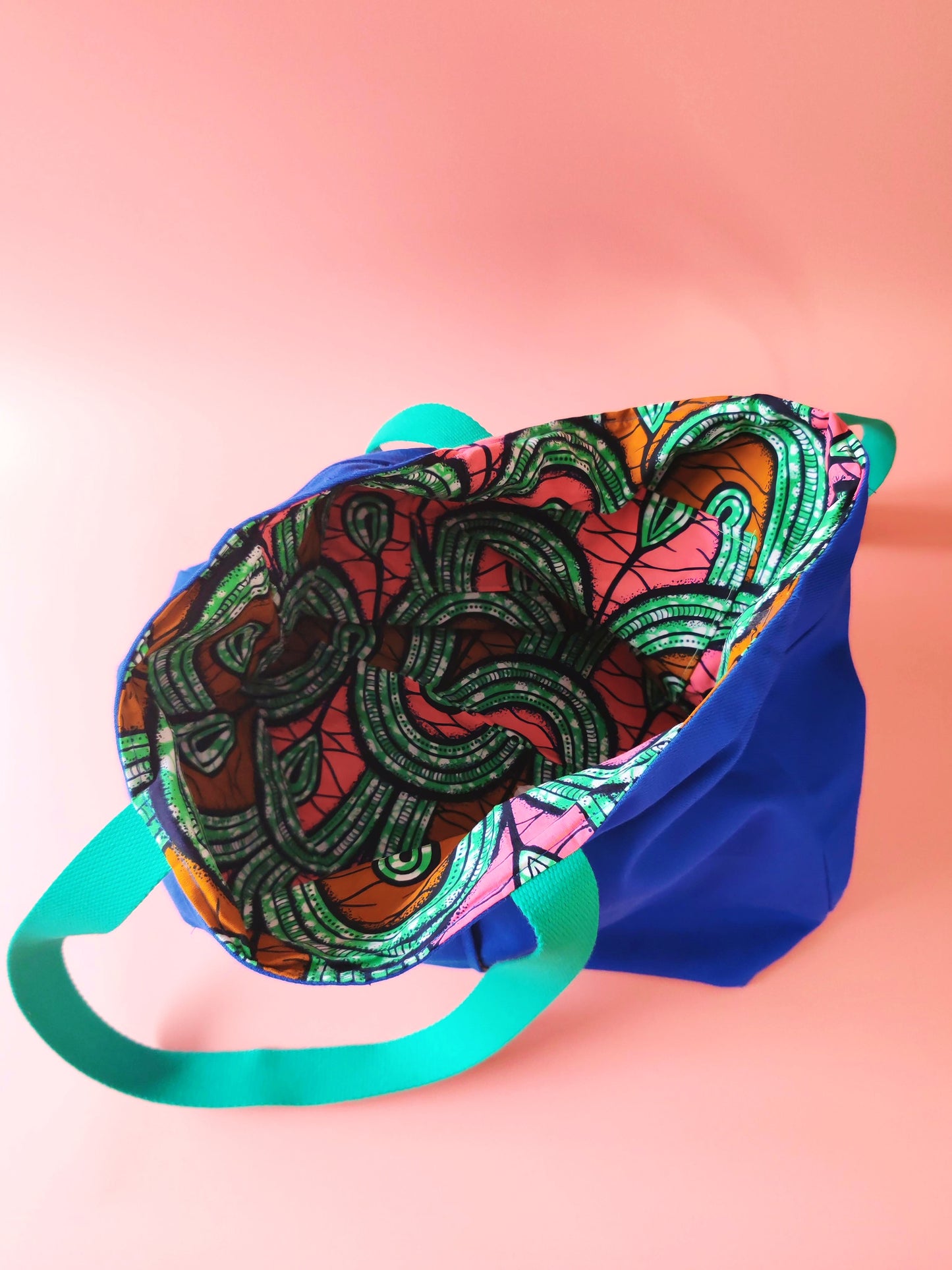 Sac Cabas – Bleu de travail recyclé & doublure wax