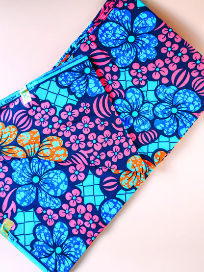 Tissu Wax “Groix” – Explosion florale et énergie océanique