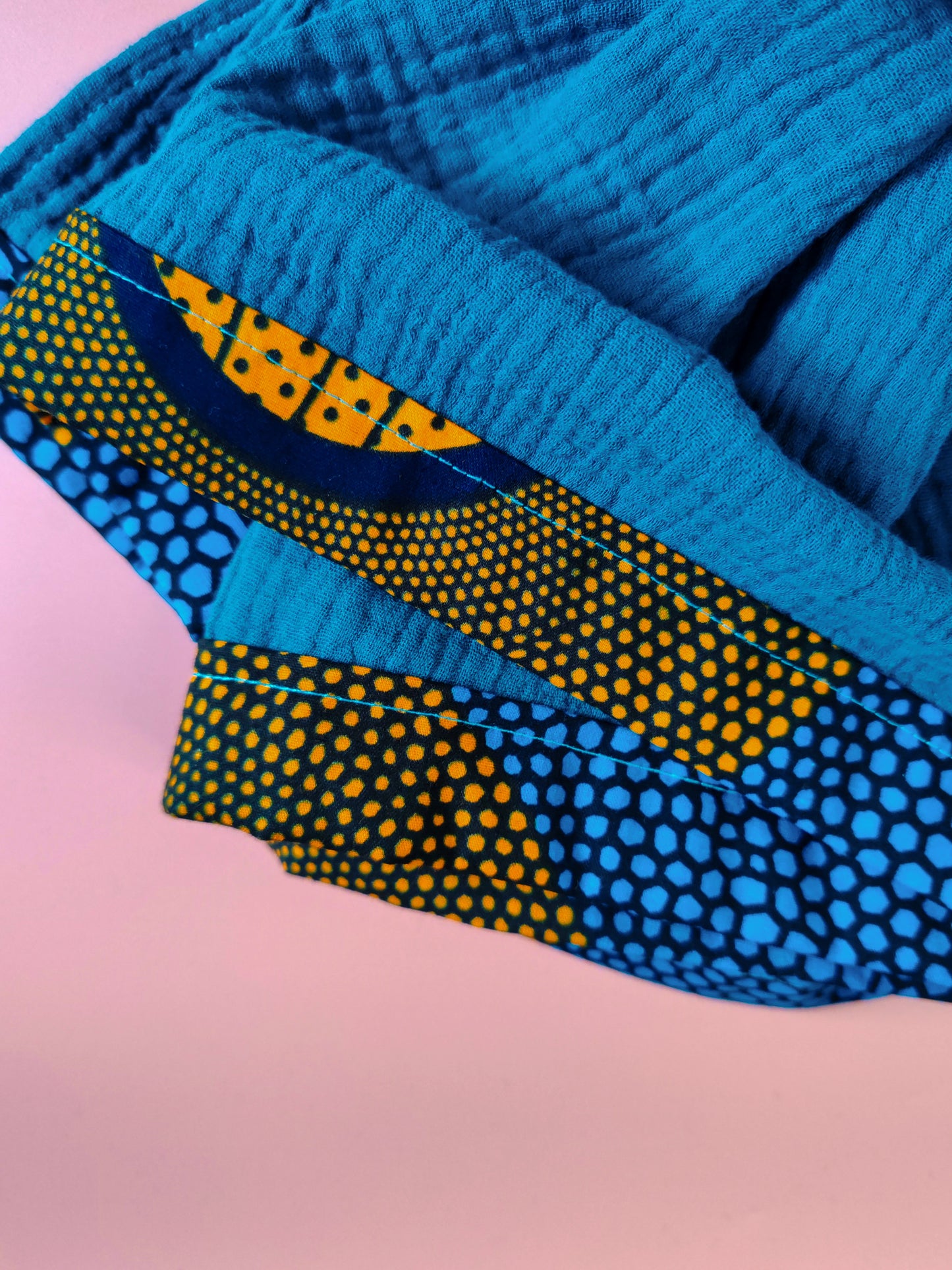 Chèche en gaze de coton Diesel – création artisanale – Yaala – fabriquée en Bretagne