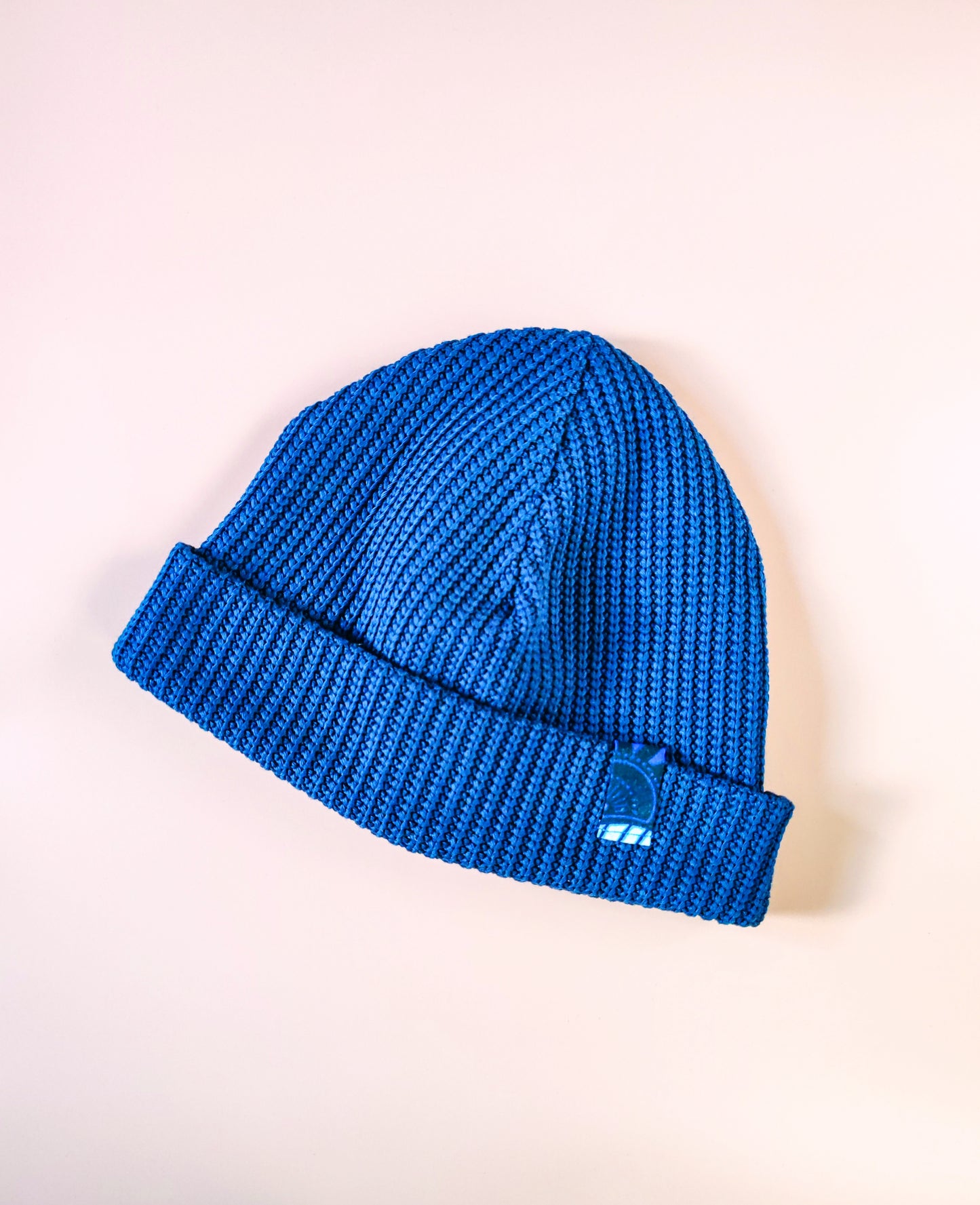 Bonnet côtelé avec rebord Bleu Marine– Coton Oeko-Tex