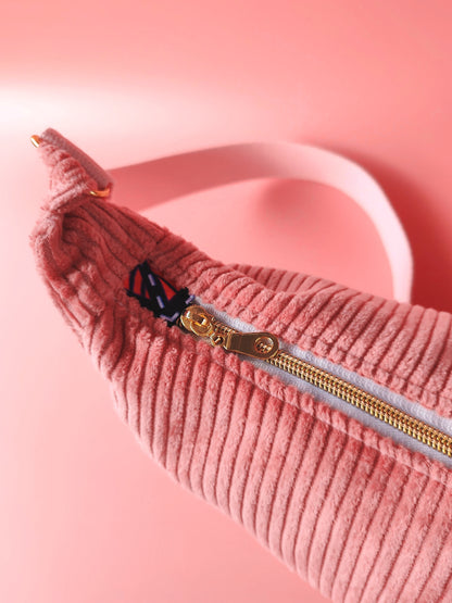 Sac Luna en velours Rose Fraiche & Wax – création artisanale unique – Yaala – fabriqué en Bretagne