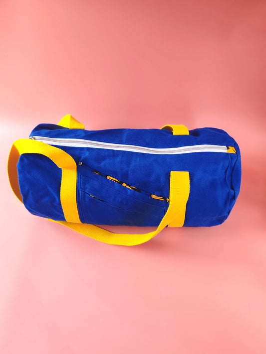 Sac Bowling – Bleu de travail recyclé & doublure wax