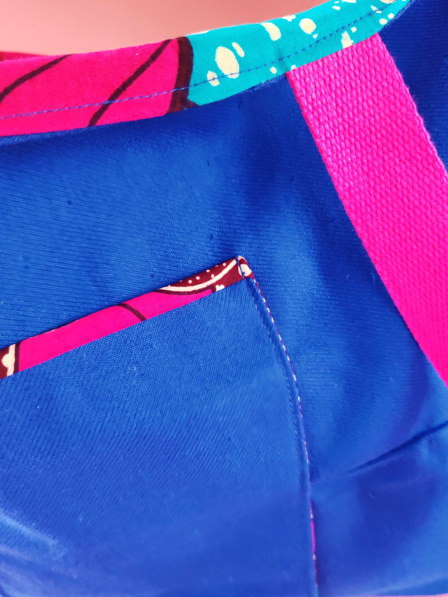 Sac Cabas – Bleu de travail recyclé & doublure wax