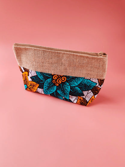 Trousse en toile de jute & wax Fleurs des îles – Artisanat du Burkina Faso (Copie)