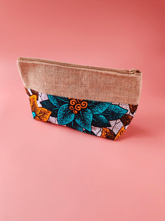 Trousse en toile de jute & wax Fleurs des îles – Artisanat du Burkina Faso (Copie)